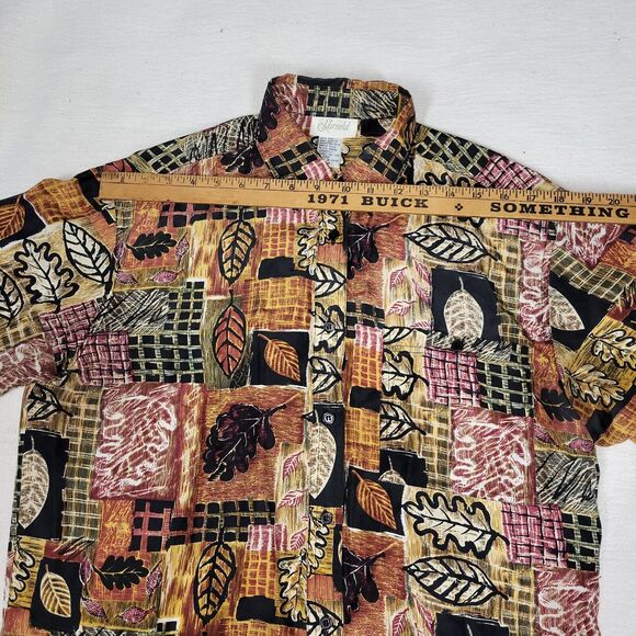 Vintage Karnold Shirt Mens Size M Floral RN 75724 Collared 100% Silk Scarface - Picture 7 of 12